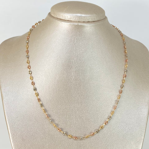 Cadena GC Diamantada Tres oros 18k 5,30 Gr / 3,3 mm / 45 Cm *