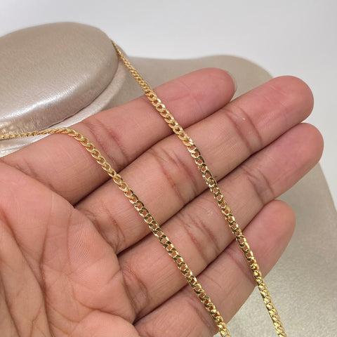 Cadena ● Cubana Oro amarillo 18k 5,47 Gr / 2,7 mm / 60 Cm †