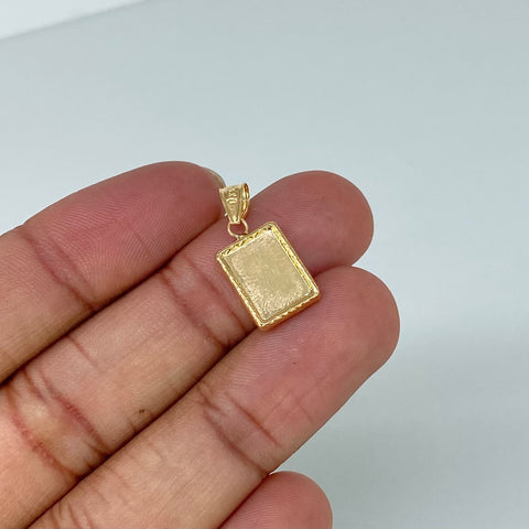 Dije Placa Rectangular Oro amarillo 0,95 Gr / 2,2 Cm †