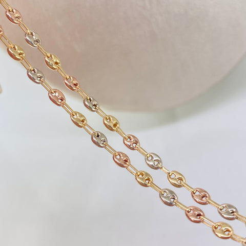 Cadena GC Tres oros 18k 3,65 Gr / 3 mm / 40 Cm †