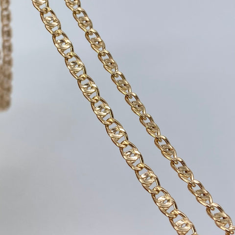Cadena ● Escalera Plana Oro amarillo 18k 4,76 Gr / 2,7 mm / 50 Cm *