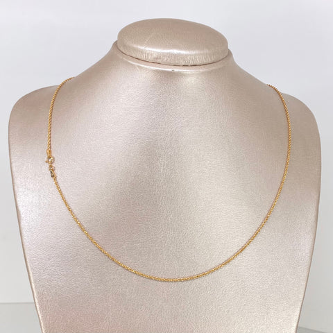 Cadena ● Lazo Oro amarillo 18k +1 / 1,55 Gr / 1,3 mm / 50 Cm †