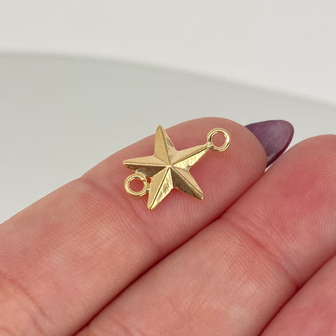 Herraje Estrella Oro amarillo 18k 0,36 Gr / 1,6 Cm