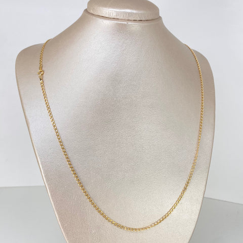 Cadena ● Cubana Oro amarillo 18k 3,08 Gr / 2,4 mm / 60 Cm *