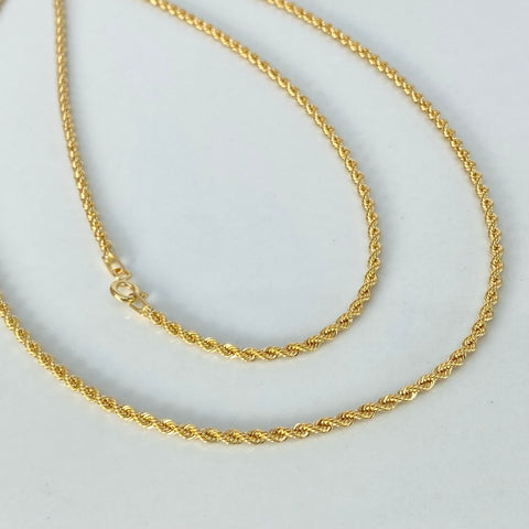 Cadena ● Lazo Oro amarillo 18k +1 / 3,52 Gr / 2,1 mm / 60 Cm *
