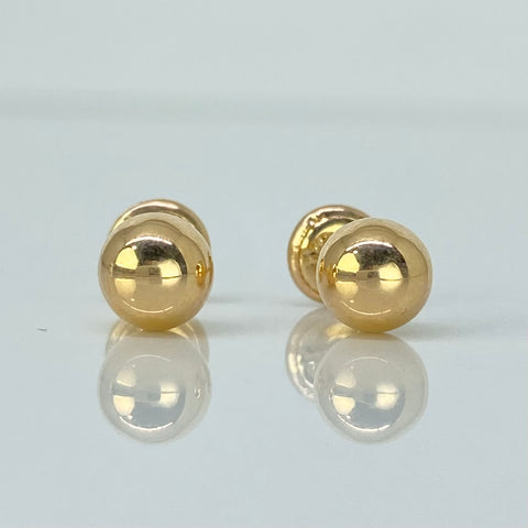 Topos Bola Lisa Oro amarillo 18k 0,62 Gr / 6 mm