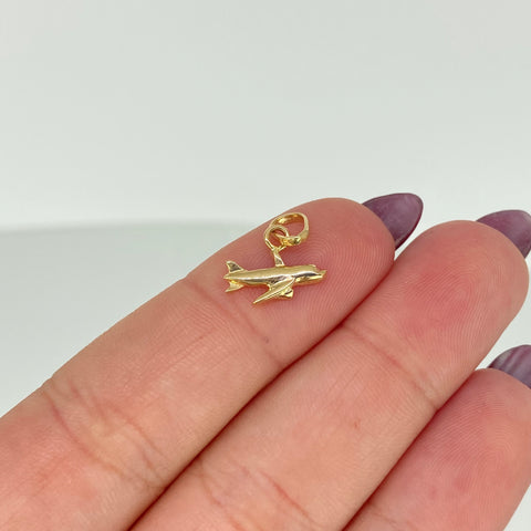 Dije Avion Oro amarillo 18k 0,62 Gr / 1,5 Cm