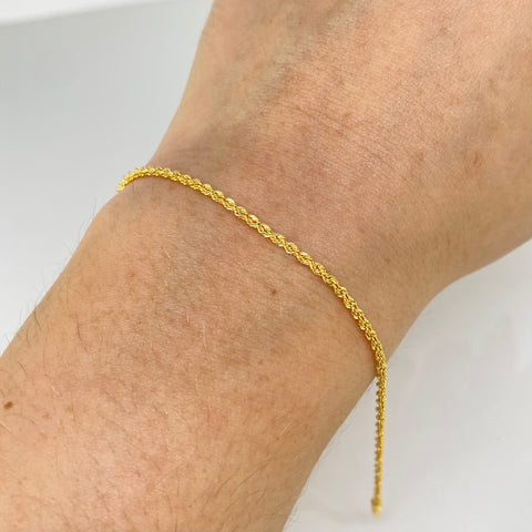 Pulso ● Lazo Oro amarillo 18k +1 / 0,8 Gr / 1,7 mm / 18 Cm *