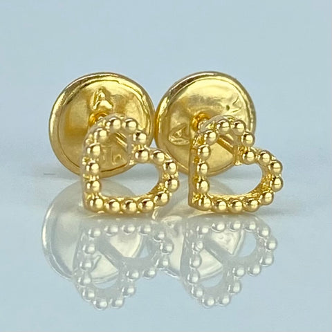 Topos Corazon Punteados Oro amarillo 0,55 Gr / 5 mm †