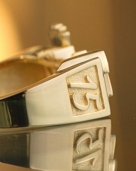 Anillo Nombre Personalizado 15años Circones POR FABRICACION Oro amarillo / Talla 5/10 / 6 Gr *