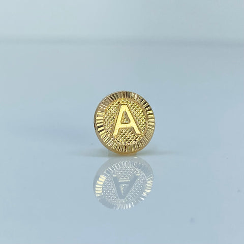 Herraje Letra A Diamantado Oro amarillo 18k 0,55 Gr / 1,1 Cm
