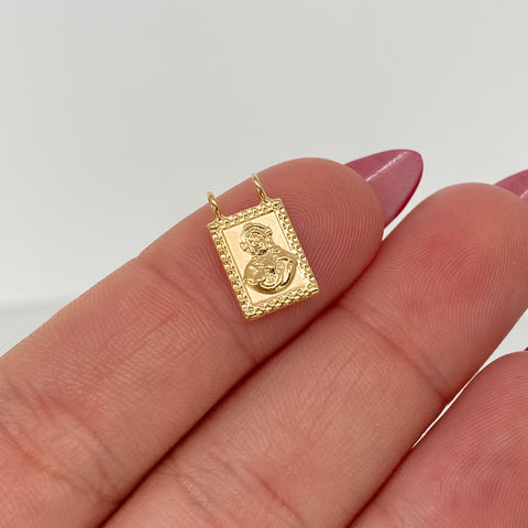 Dije Virgen Del Carmen / Sagrado Corazon Oro amarillo 0,45 Gr / 1,3 Cm *