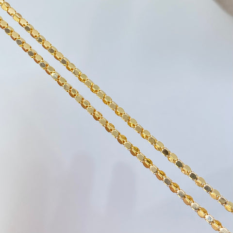 Cadena ● Cola Raton Oro amarillo 18k +3 / 3,8 Gr / 1,6 mm / 50 Cm *