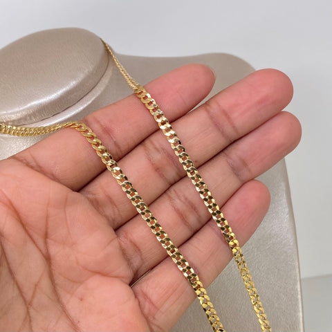 Cadena ● Cubana Oro amarillo 18k 7,72 Gr / 3,8 mm / 60 Cm