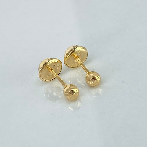Topos Bolas Diamantadas Oro amarillo 0,43 Gr / 3 mm *