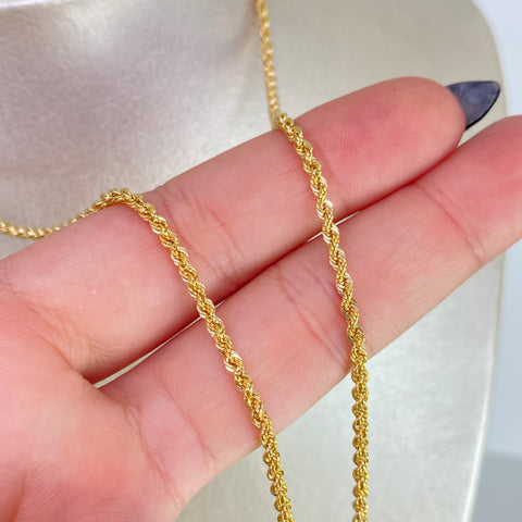 Cadena ● Lazo Oro amarillo 18k +1 / 2,65 Gr / 2,1 mm / 45 Cm *