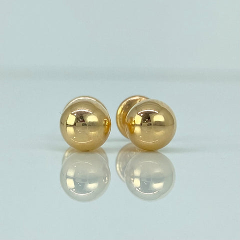 Topos Bola Lisa Oro amarillo 18k 0,7 Gr / 7 mm *