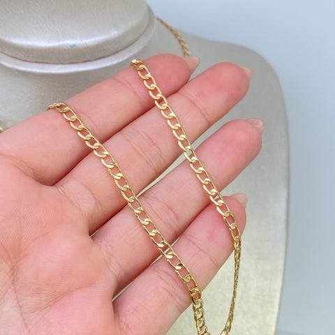 Cadena Cubana Oro amarillo 18k 5,25 Gr / 3,5 mm / 50 Cm †