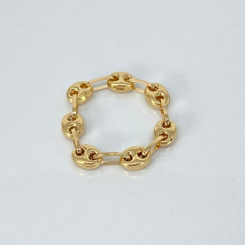 Anillo GC Liso 7 Eslabones Oro amarillo 18k / Talla 5 / 0,71 Gr / 3,8 mm *