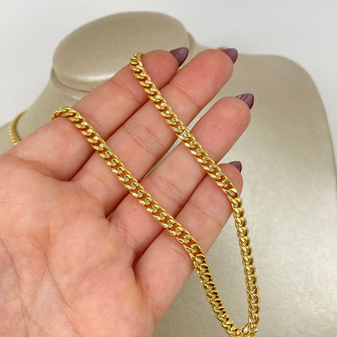 Cadena ● Cubana Oro amarillo 18k 13,85 Gr / 4,5 mm / 60 Cm *