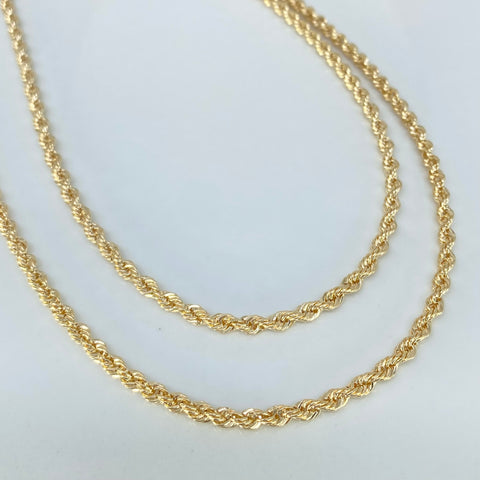 Cadena ● Lazo Oro amarillo 18k +1 / 4,15 Gr / 3 mm / 60 Cm *