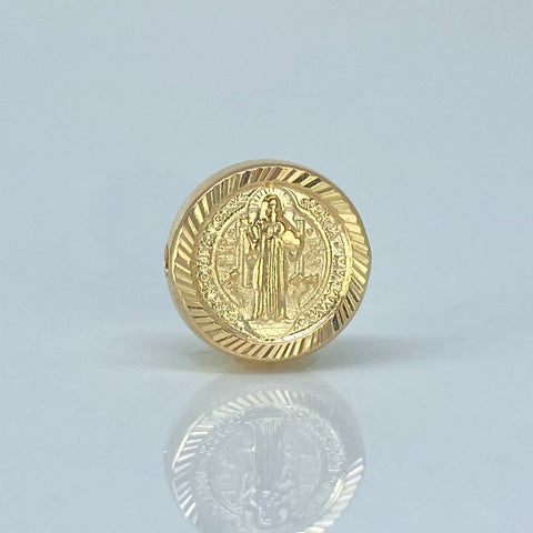 Herraje San Benito Diamantado Tambor Oro amarillo 0,54 Gr / 1 Cm *
