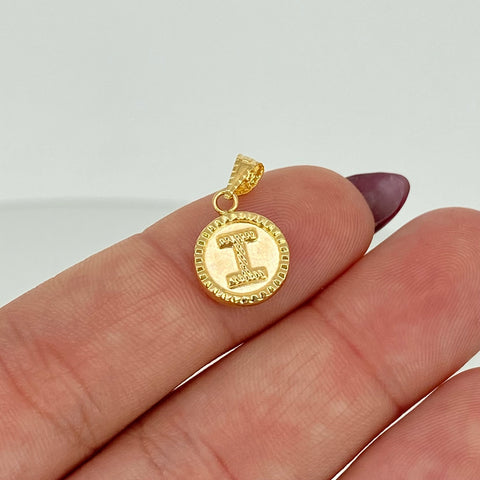 Dije Letra I Oro amarillo 18k 0,6 Gr / 1,6 Cm  *
