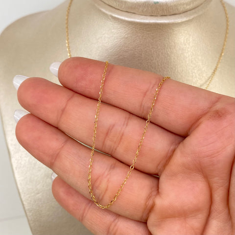 Cadena ● Aro Seguido Oro amarillo 18k 1,07 Gr / 0,7 mm / 45 Cm *