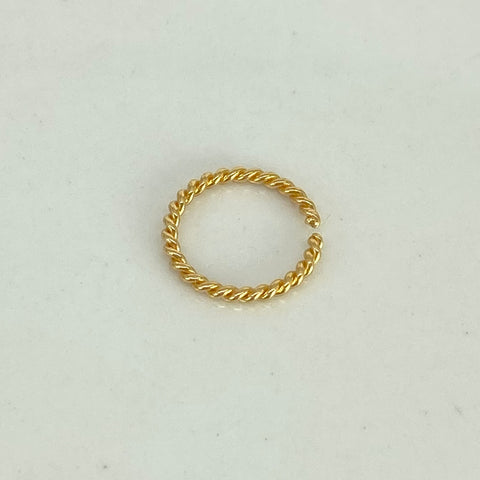 Piercing Aro Entorchado / Oro Amarillo 18k (Joya) / 0,3gr / 1,1cm / (Labio)