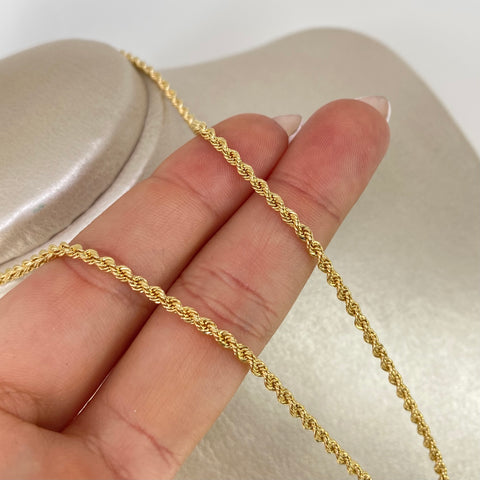 Cadena ● Lazo Oro amarillo 18k +1 / 3,1 Gr / 2,3 mm / 40 Cm *