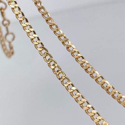 Cadena ● Cubana Oro amarillo 18k 4,05 Gr / 2,4 mm / 60 Cm *