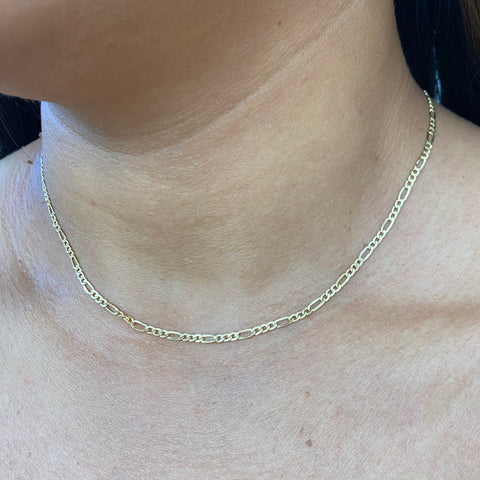 Cadena Italy 3x1 Oro amarillo 18k 2,67 Gr / 2 mm / 45 Cm