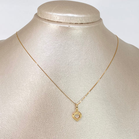 Set Cadena Veneciana + Dije Silueta Corazón Oro amarillo 18k 1,37 Gr / 0,5 mm / 50 Cm †