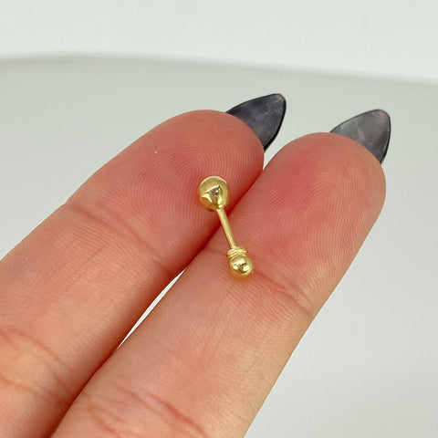 Piercing Bola / Oro Amarillo 18k (Joya) / 0,31gr / 4mm / (Oreja) *