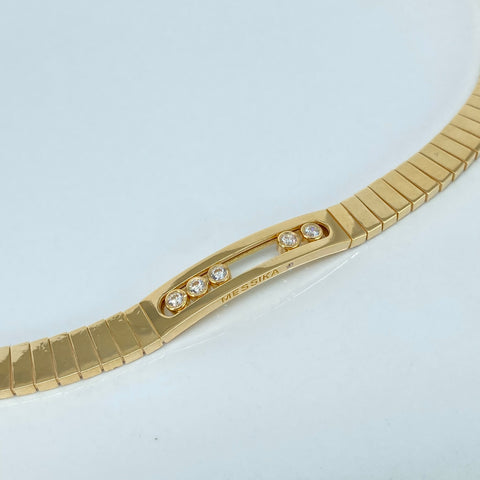 Pulso ● MSS Circones Blancos Oro amarillo 18k +3 / 12,05 Gr / 6,8 mm / 16,8 Cm *