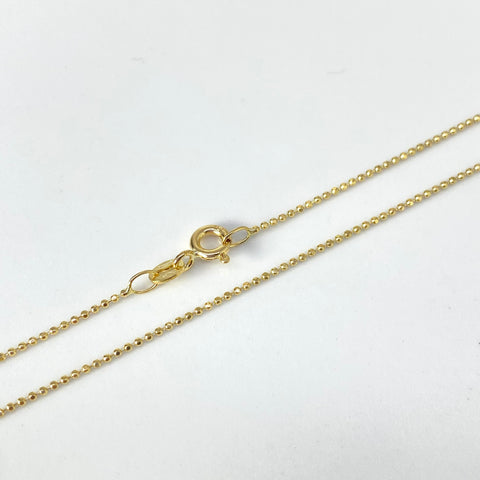 Cadena Italy Mini Militar Diamantada Oro amarillo 18k +1 / 2,0 Gr / 0,8 mm / 45 Cm *