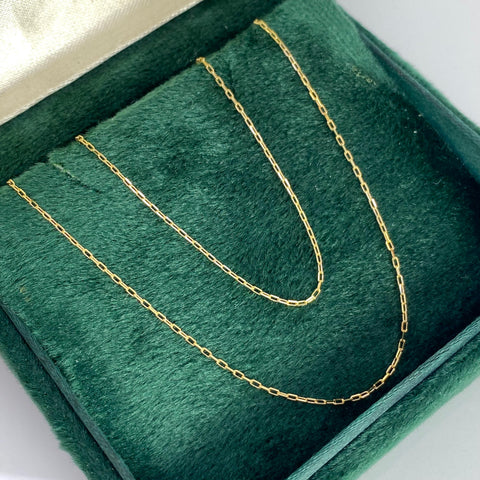 Cadena Italy Mini Cajón Oro amarillo 18k 1,19 Gr / 0,7 mm / 45,5 Cm