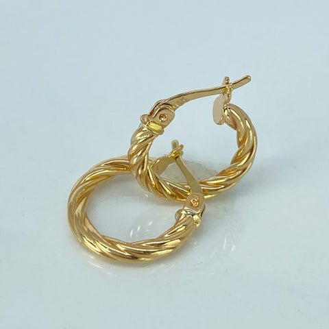 Candongas Entorchadas Oro amarillo 1,35 Gr / 1,6 Cm