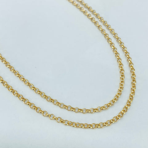Cadena ● Aro Seguido Oro amarillo 18k 2,4 Gr / 2,5 mm / 50 Cm *
