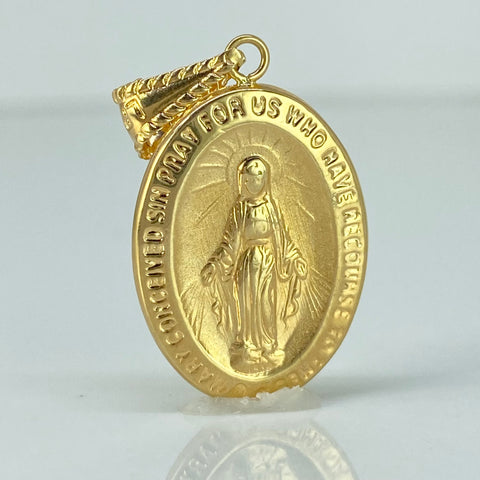 Dije Virgen Milagrosa Oro amarillo 18k 2,5 Gr / 4,6 Cm *