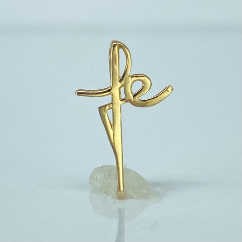 Dije Fe Oro amarillo 0,4 Gr / 1,8 Cm
