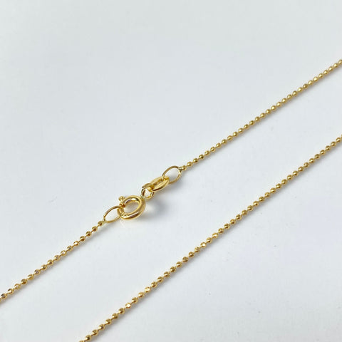 Cadena Italy Mini Militar Diamantada Oro amarillo 18k +1 / 2,0 Gr / 0,5 mm / 45 Cm *