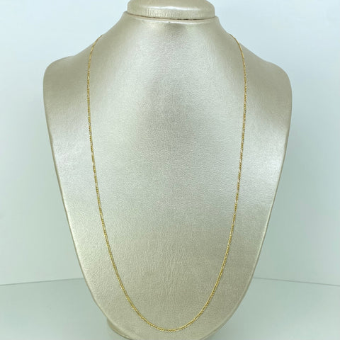 Cadena ● Tres Por Uno 3x1 Oro amarillo 18k 1,4 Gr / 1,3 mm / 60 Cm