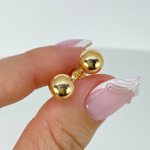 Topos Bolas Lisas Oro amarillo 18k 0,8 Gr / 8 mm †