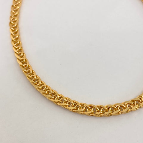 Pulso ● Franco Oro amarillo 18k +2 / 3,77 Gr / 3,2 mm / 19 Cm †