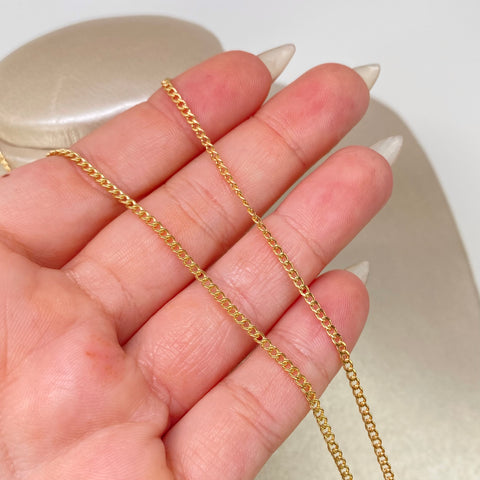 Cadena ● Cubana Oro amarillo 18k 1,75 Gr / 2 mm / 50 Cm *