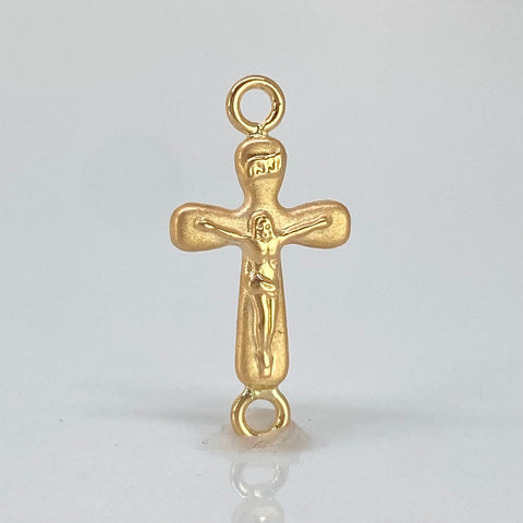 Herraje Cruz Oro amarillo 18k 0,4 Gr / 1,9 Cm †