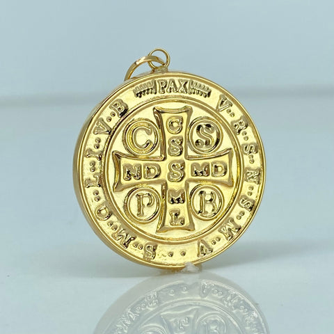 Dije Troquel San Benito Oro amarillo 18k 3,80 Gr / 3 Cm