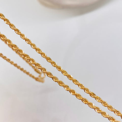 Cadena ● Lazo Oro amarillo 18k +1 / 3,45 Gr / 2,2 mm / 60 Cm *
