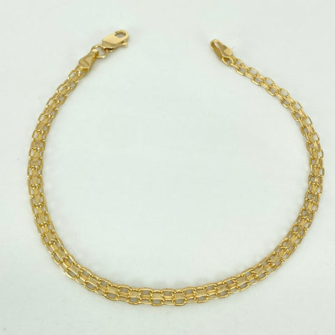 Pulso ● Chino Oro amarillo 18k +1 / 2,9 Gr / 3,1 mm / 18,8 Cm